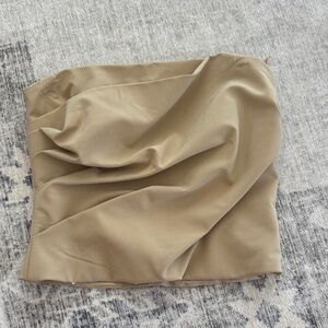 Zara Beige Strapless Top
